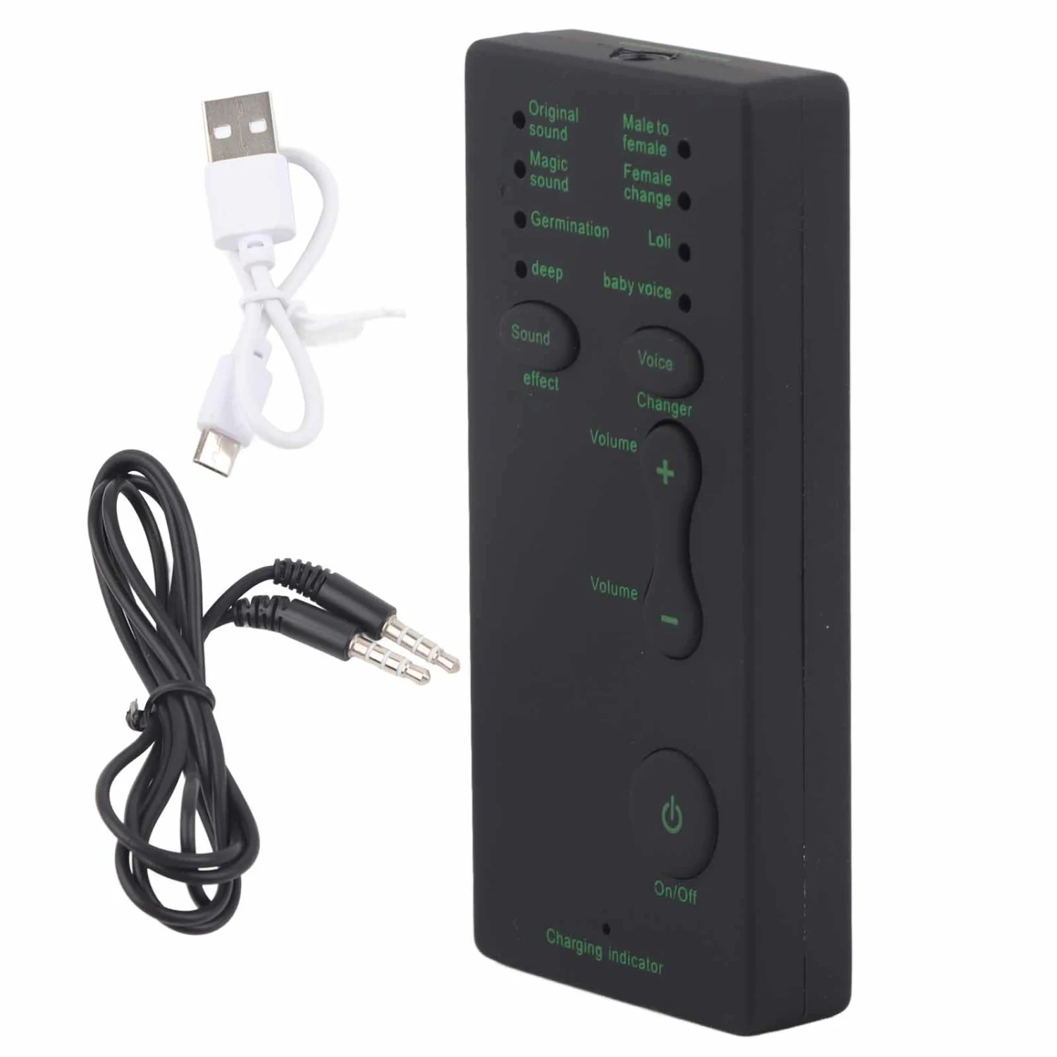 Mini Voice Changer Device Portable Sound Card Broadcast for Mobile Phone Computer Laptop