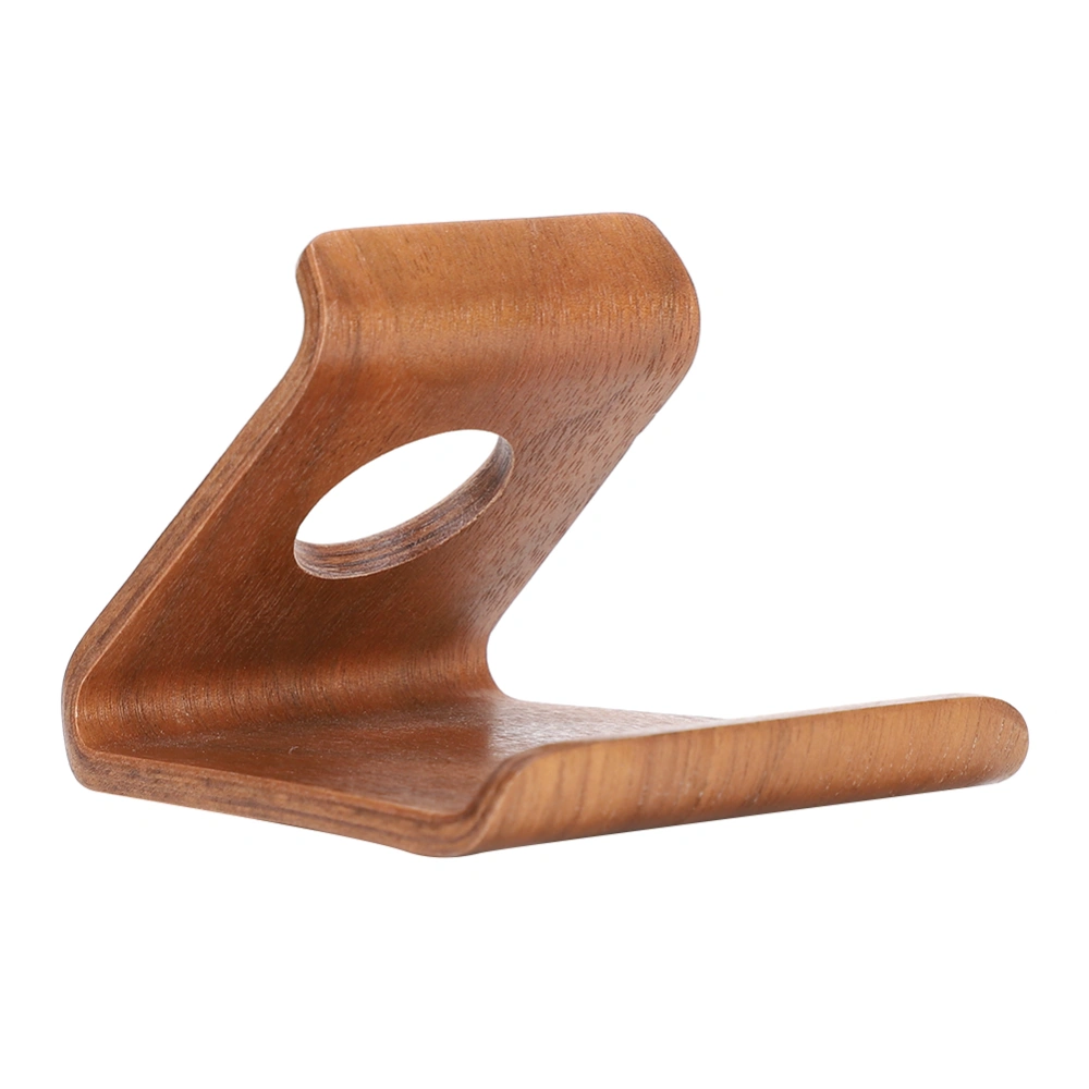 Portable Mobile Phone Stand Desktop Bedside Tablet Computer for iPads Stand Wooden(Nutbrown )