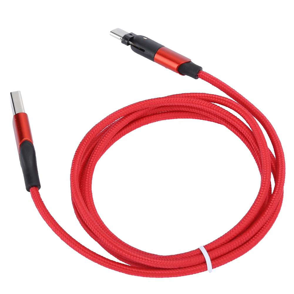 Micro USB Cable 180 Degree Rotate Type‑c Charging Cable for Samsung/Xiaomi/Huawei 1.2MRed 1.2m/3.9ft