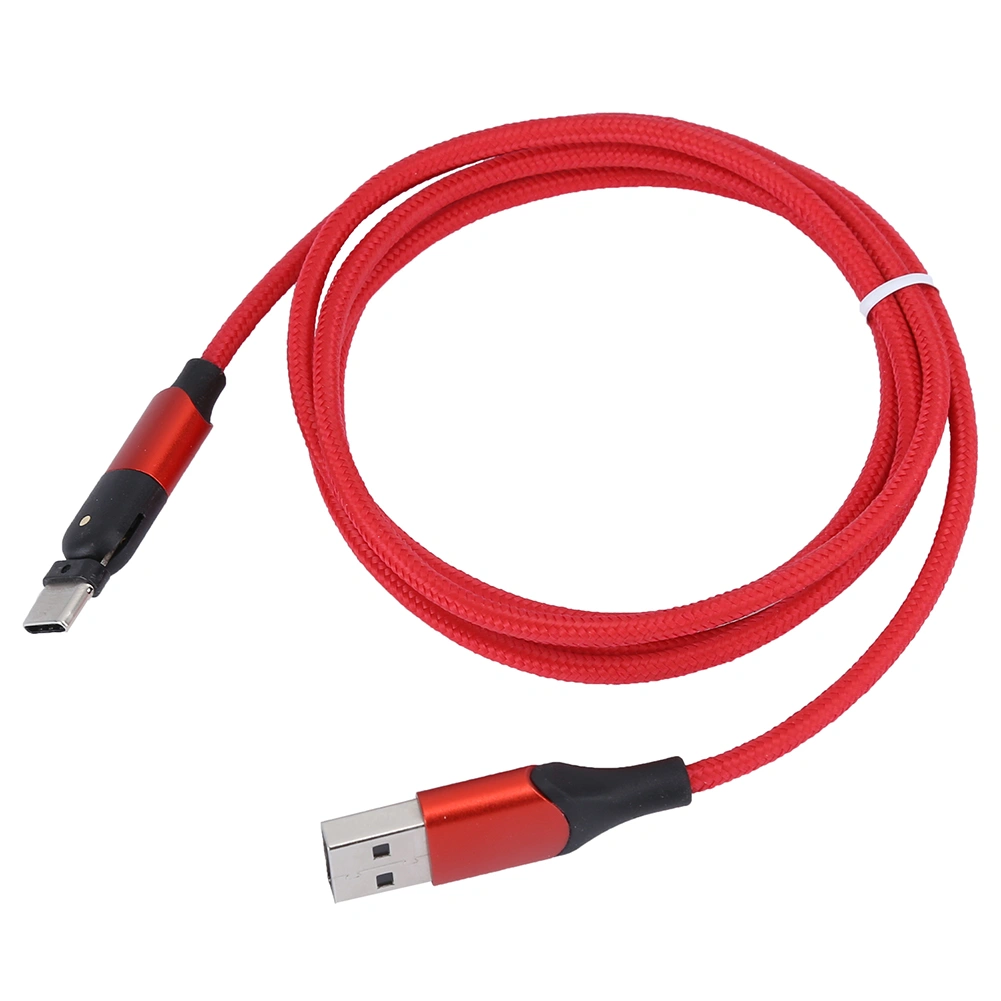 Micro USB Cable 180 Degree Rotate Type‑c Charging Cable for Samsung/Xiaomi/Huawei 1.2MRed 1.2m/3.9ft