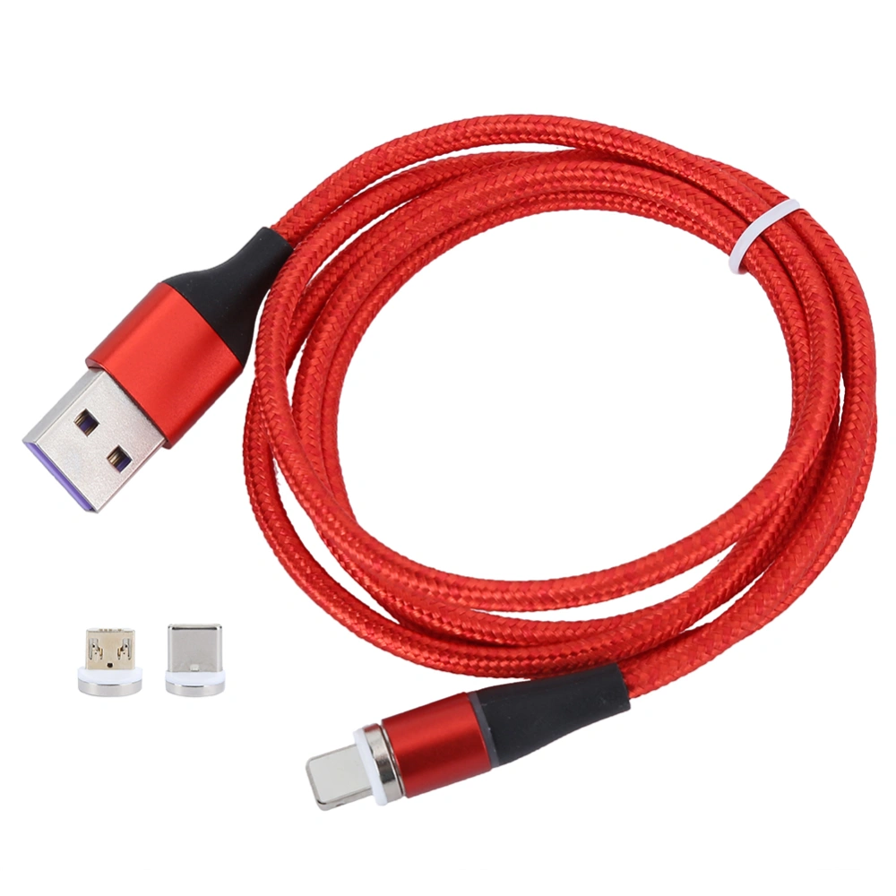 3 In 1 Magnetic Suction Data Cable Quick Charging Line 3A Fast Charge Wire ConnectorRed