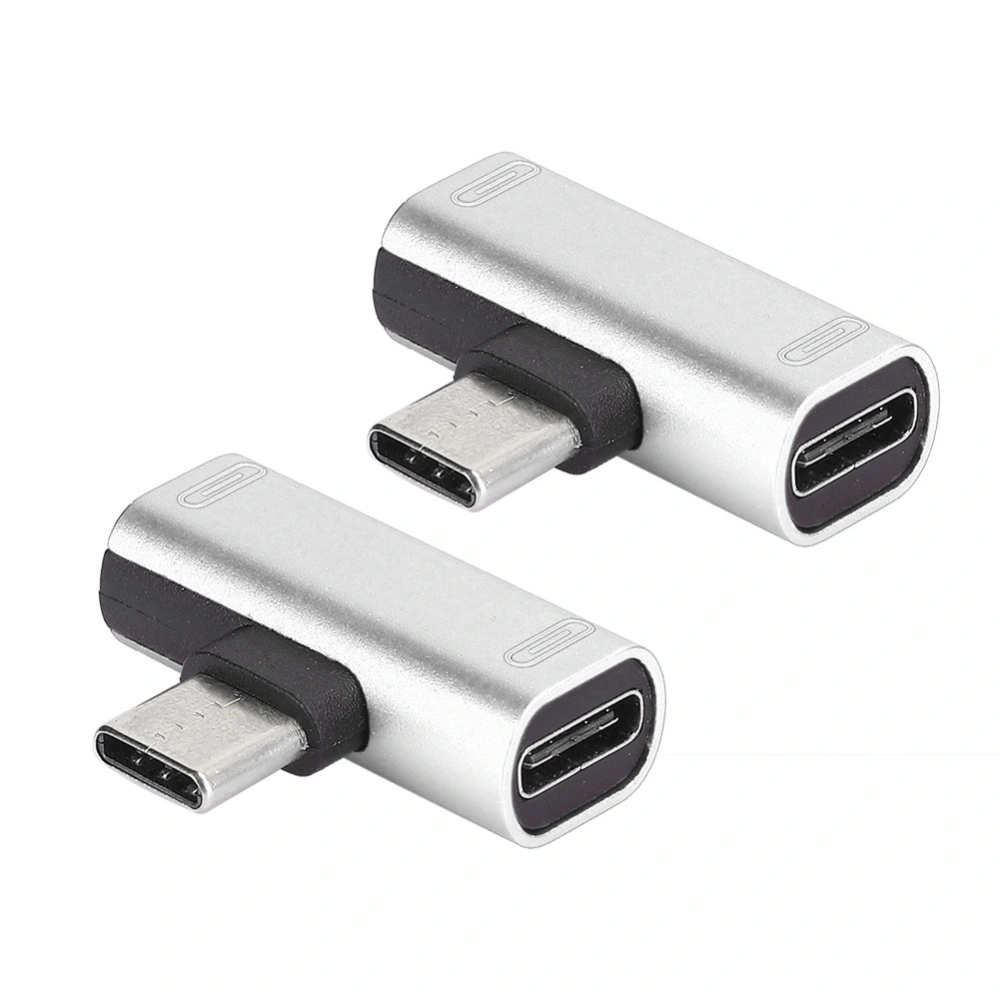 2PCS TypeC Converter Splitter Dual 2 In 1 to Headphone USB Audio Charger Adapter Silver(Silver )