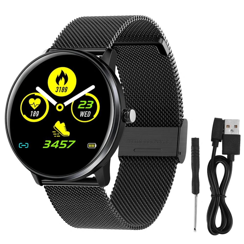 MX6 Full Screen Touch Heart Rate Blood Pressure Monitoring Weather Tile IP68 Waterproof Smart Bracelet