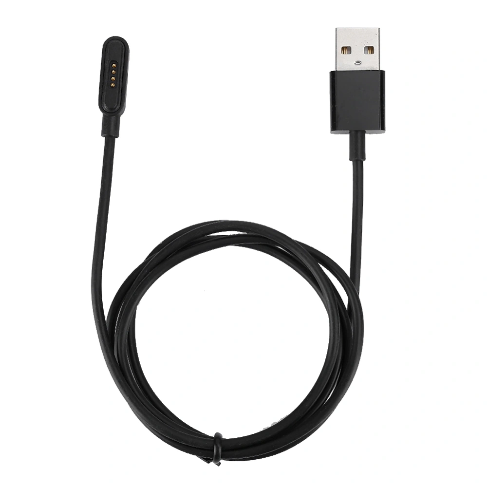 1m/3.3ft Smart Watch Magnetic Charger Charging Data Cable Black for Asus ZenWatch 2