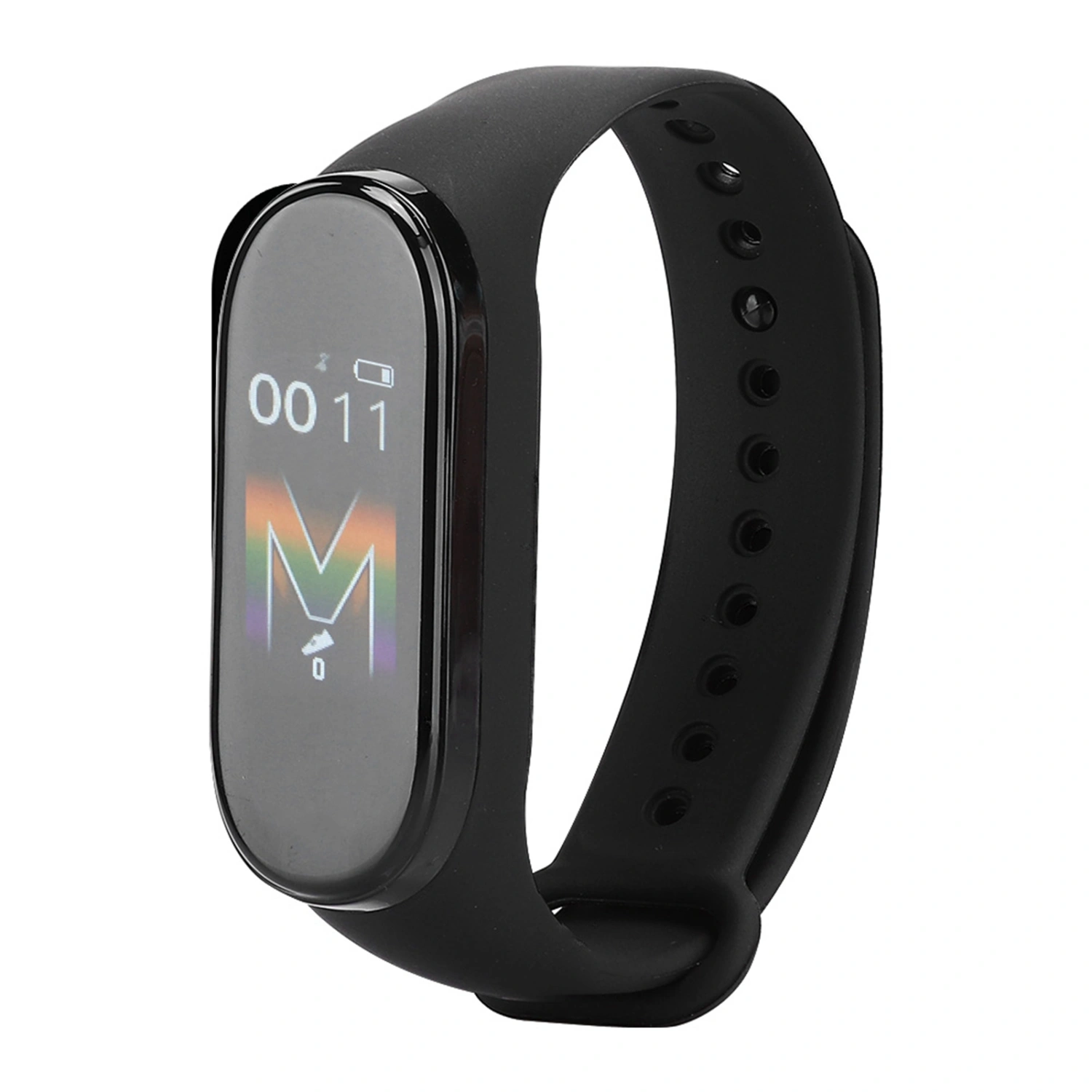 M5 Waterproof Smart Bracelet Touch Screen Step Counting Sports Band Watch Black