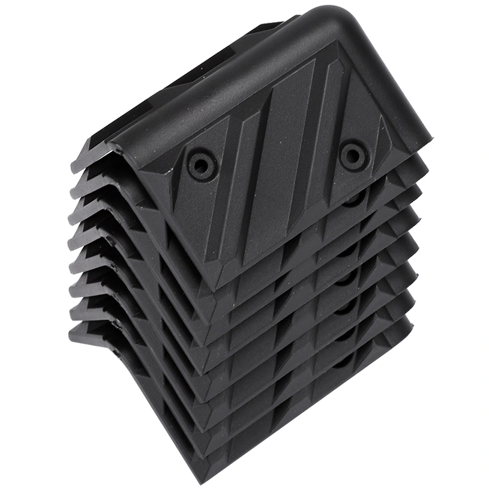 8PCS Thickening Speaker Corner Protector Plastic Right Angle Wrap Angle with Screw Kits Black