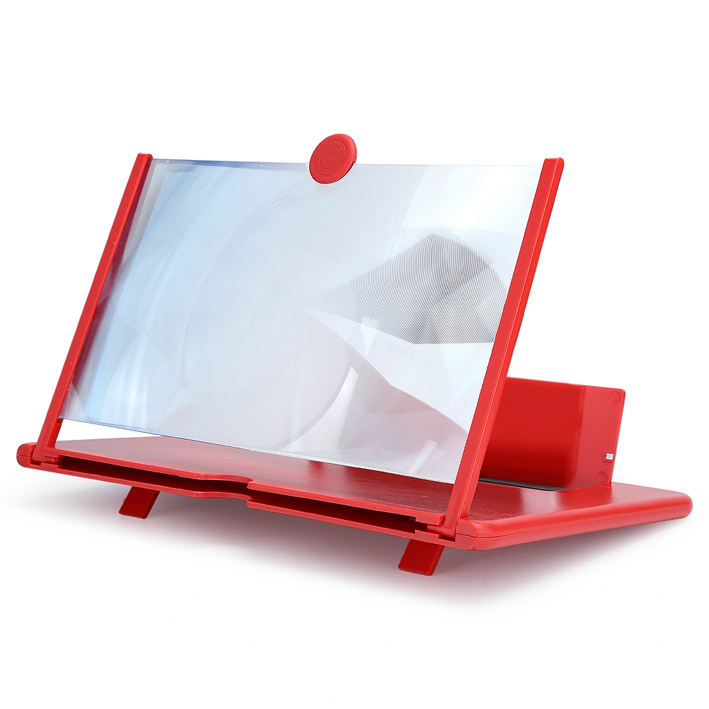 Mobile Phone Screen Amplifier 3D 12in High Definition Magnifier Stand BracketRed