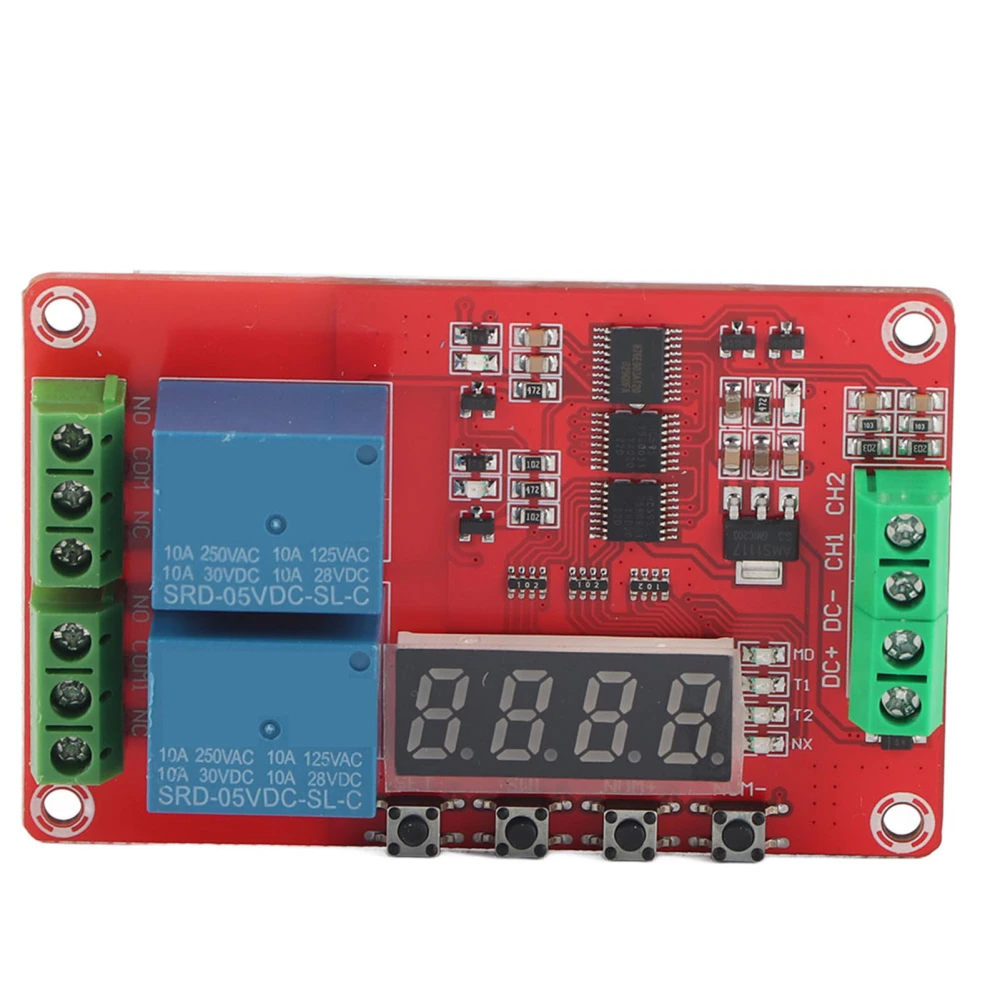 Time Relay Module High Quality 2 Channel Multifunctional 5V(delay/self-lock/cycle/timing)