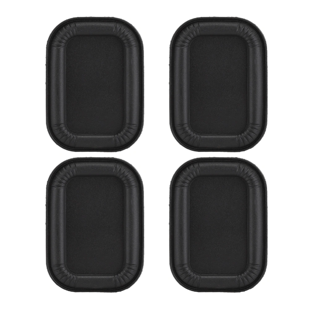 4PCS Bass Speaker Plate Passive Radiator Auxiliary Bass Rubber Vibration Plate OvalRectangle 65x45 Black