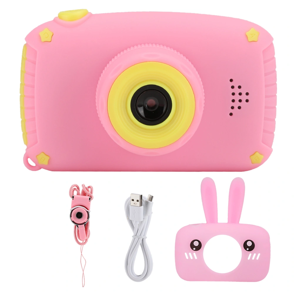 Portable Pink ABS Children Digital Camera 12MP 2.0-Inch HD Color Screen Gift Toy for Child