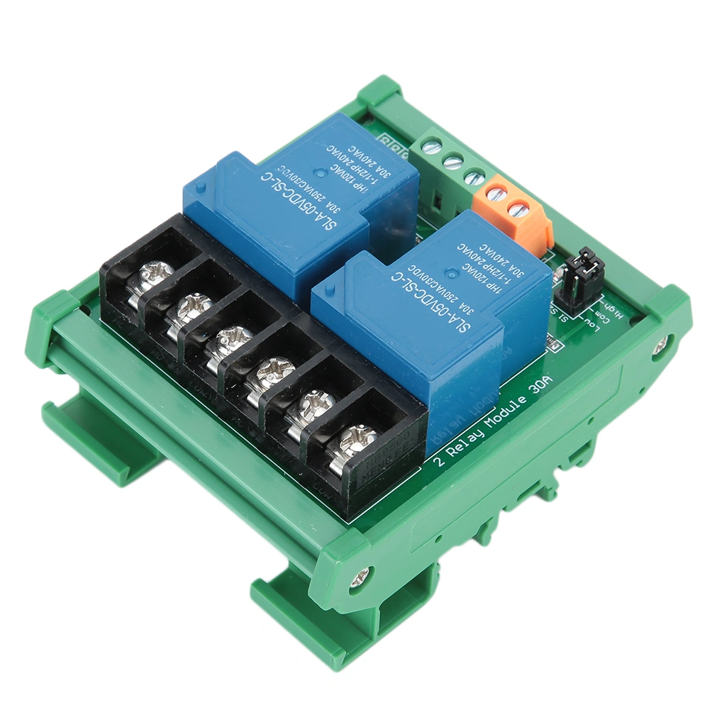 2 Channel 30A 5V Relay Module with Optocoupler Isolation Support High/Low Level Trigger