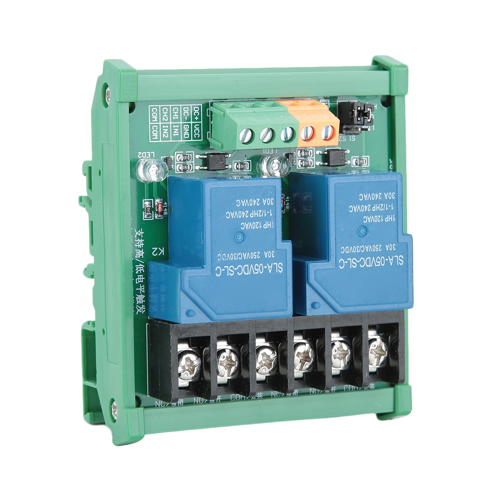 2 Channel 30A 5V Relay Module with Optocoupler Isolation Support High/Low Level Trigger