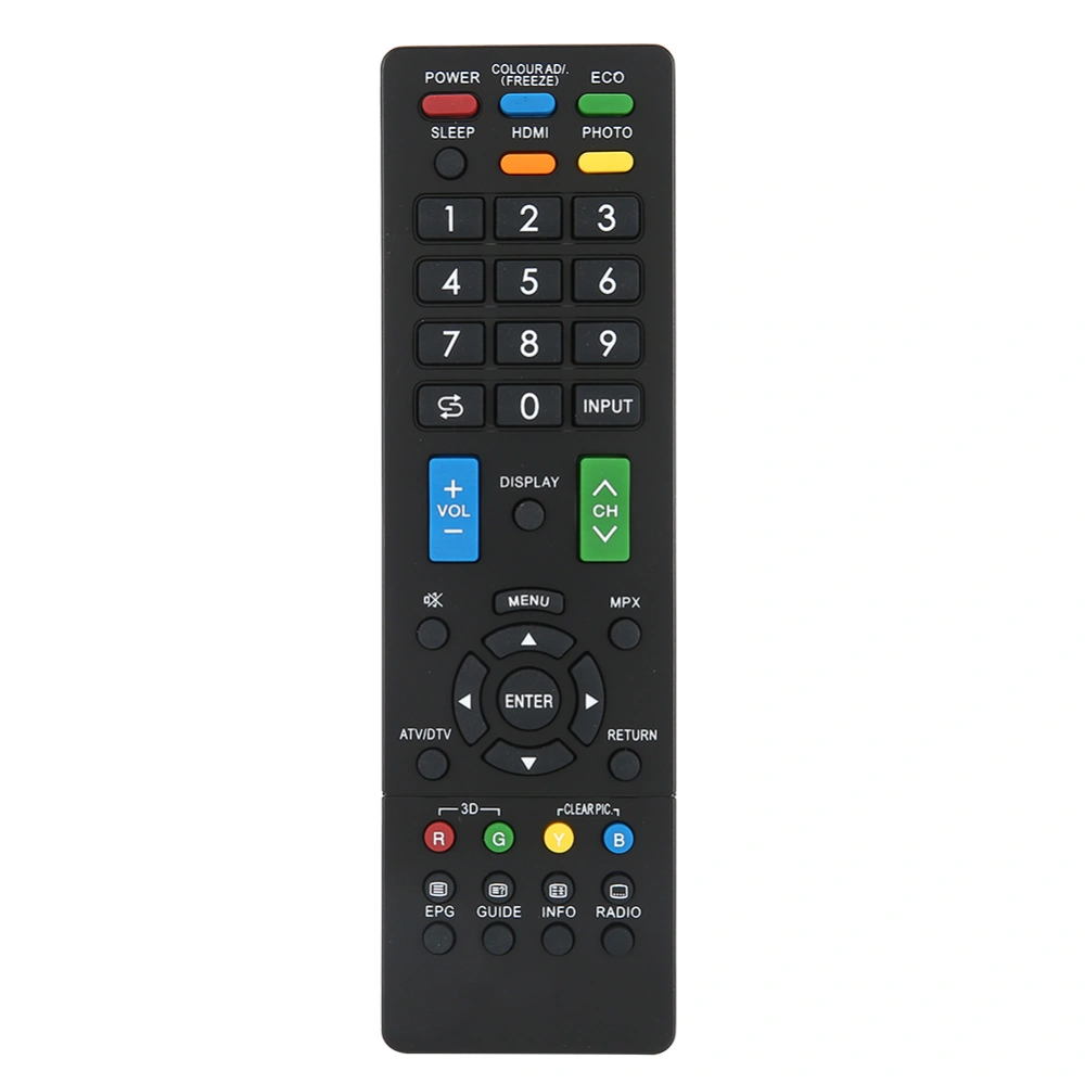 ABS Durable Black Television Controller TV Remote Control Accessory for Sharp RM L1238