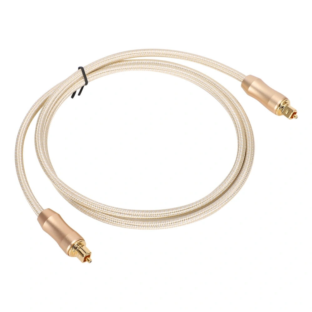 5.1 Sound Track Digital Optical Fiber Audio Cable Gold for Speaker Power Amplifier TVGold 1m