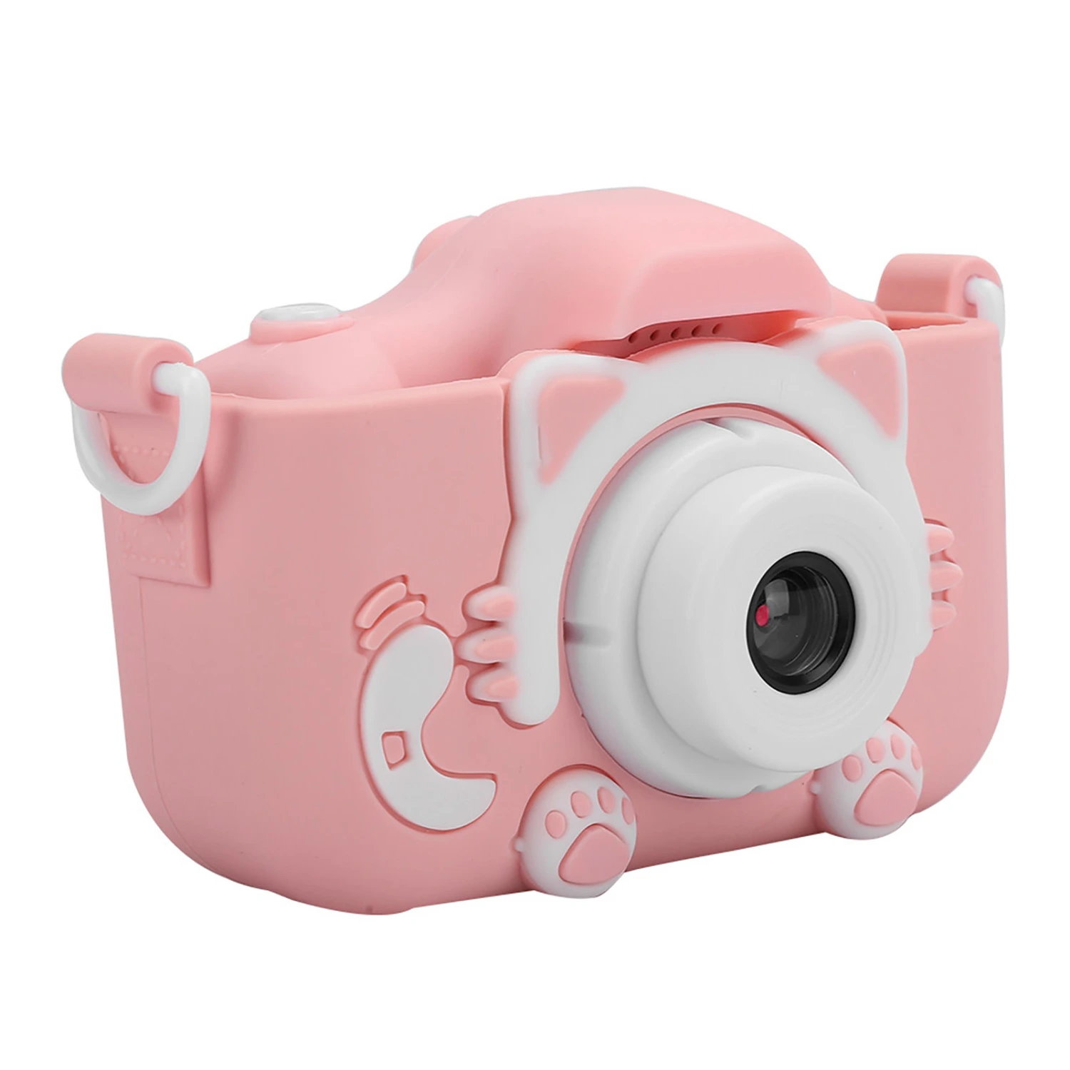 12MP Mini Cartoon Kitty Digital Camera Toy with Double Camera for Children KidsPink