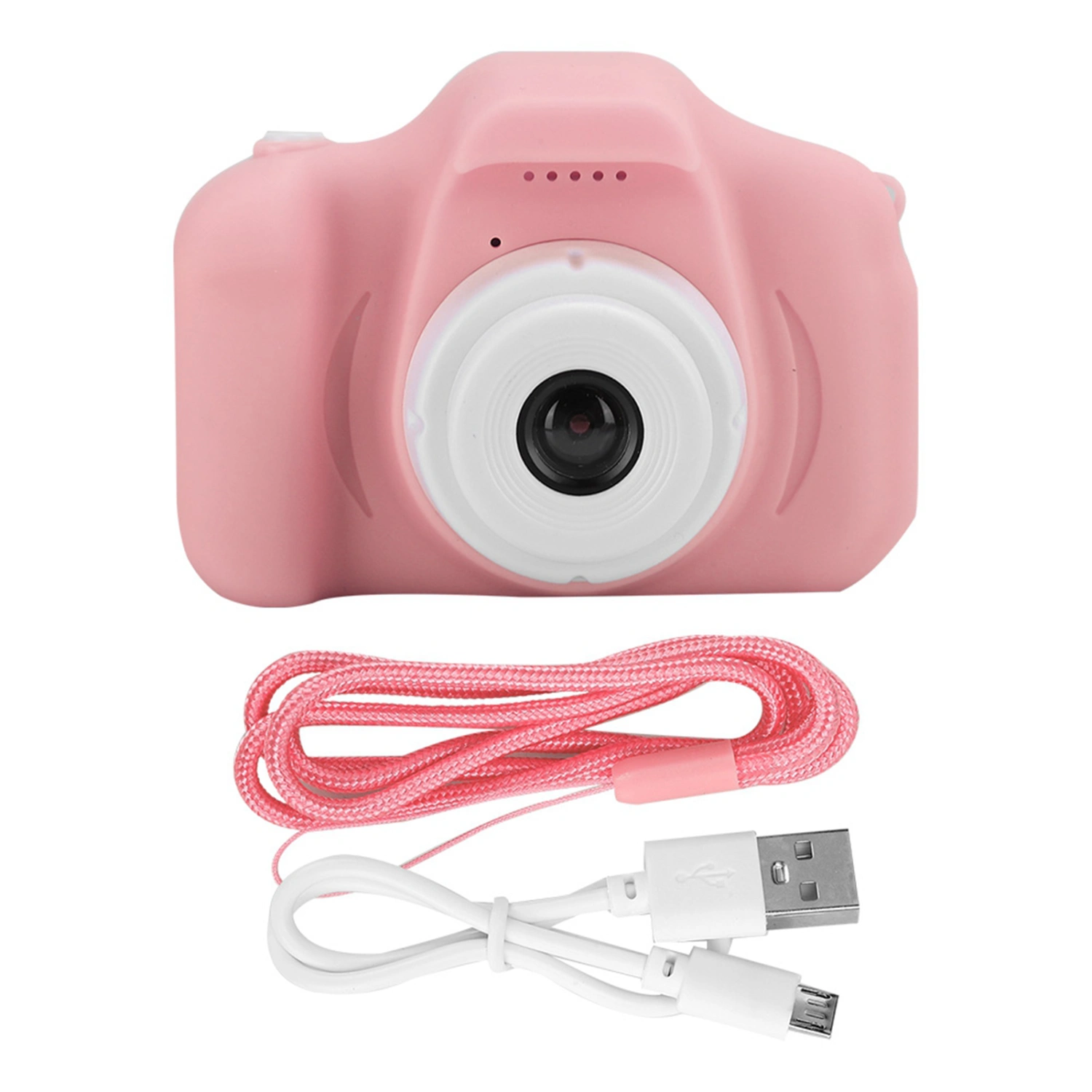 HD Cartoon Digital Video Camera Toy DIY Photos Video Recording for Children KidsPink