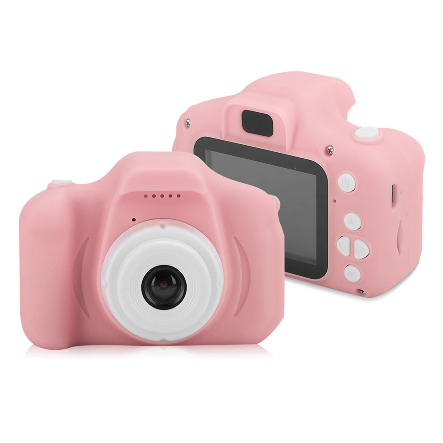 HD Cartoon Digital Video Camera Toy DIY Photos Video Recording for Children KidsPink