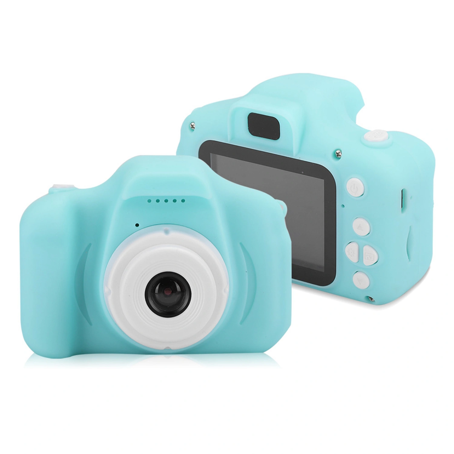 HD Cartoon Digital Video Camera Toy DIY Photos Video Recording for Children KidsGreen