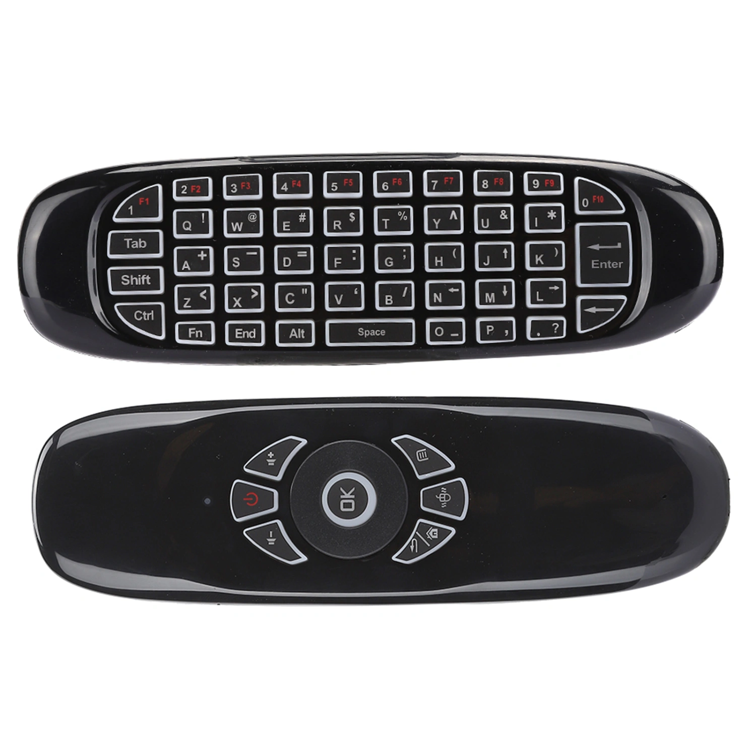 C120 USB 2.4G Motion Sensing Air Fly Remote Mouse Keyboard with Colorful Backlight