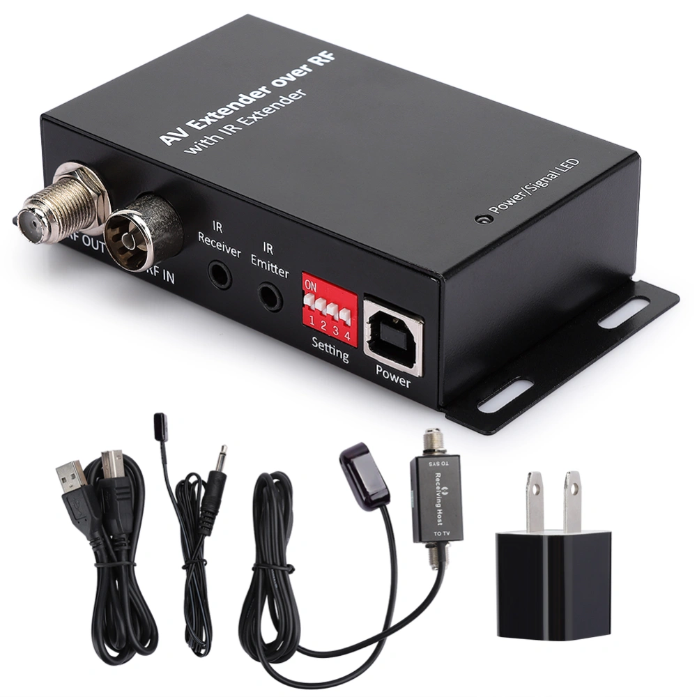 Digital Set Top TV Box RF AV Extender Repeater Adapter TV Modulator (US 110-240V)