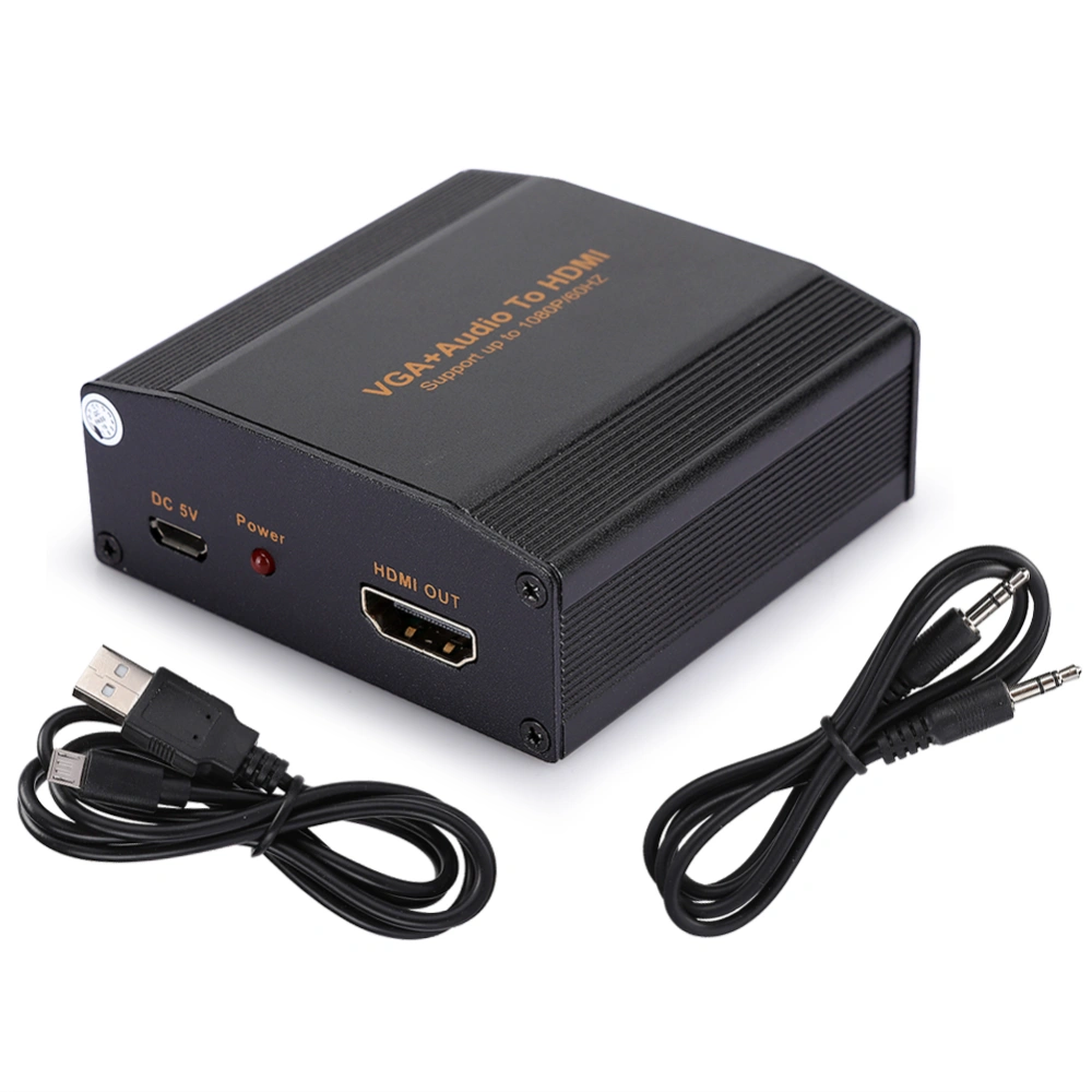 VGA+Audio to HDMI 1080P Portable Audio Converter Convertor Adaptor Equipment