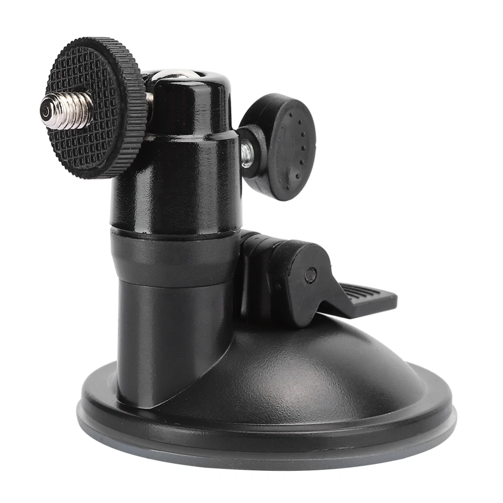 HD-004a B Holder Sliver Black Aluminium Alloy Vehicle Mount Vacuum Sucker Strong Adsorption Stand(Black )