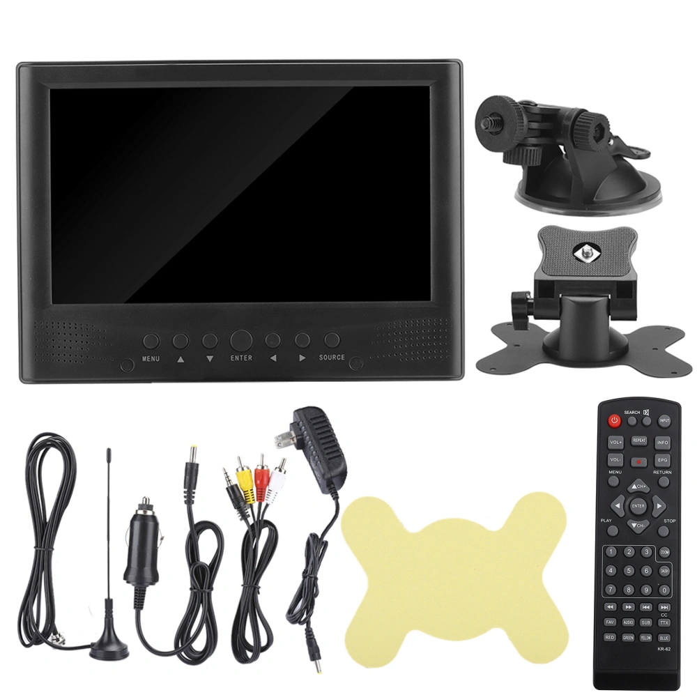 LEADSTAR 9in Television ATSC Portable Car Digital Analog TV with Stand (US 110-220V)