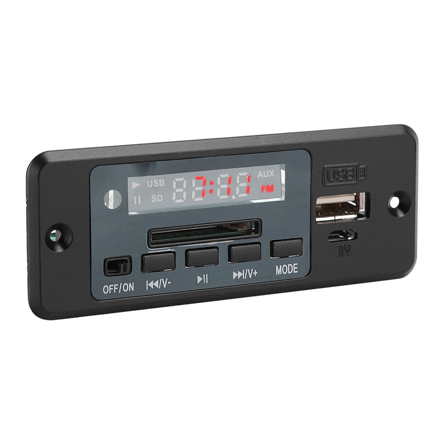 5V MP3 Audio Decoder Module USB FM Radio MP3 Decoding Board Music Player with Power AmplifierBlack
