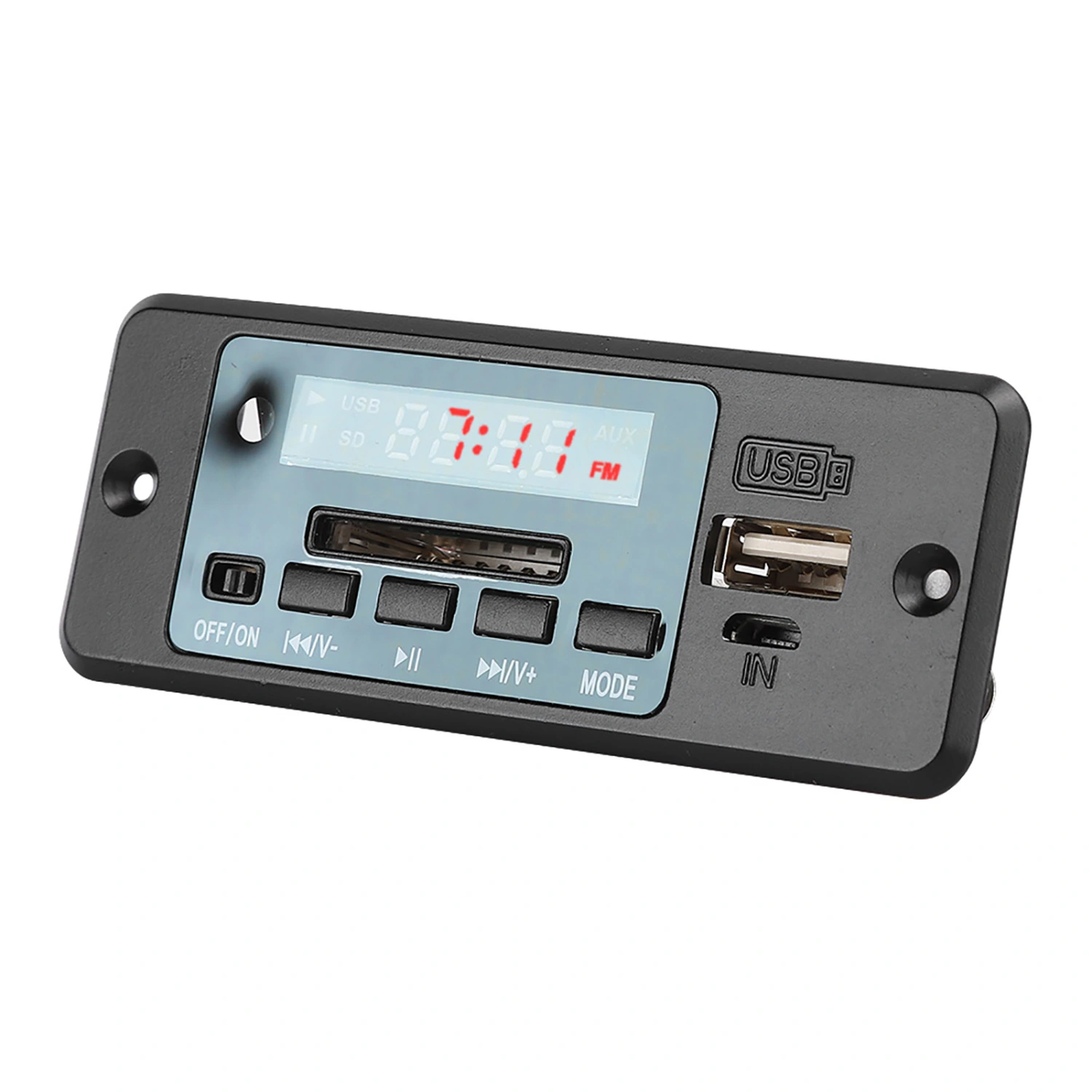 5V MP3 Audio Decoder Module USB FM Radio MP3 Decoding Board Music Player with Power AmplifierBlack