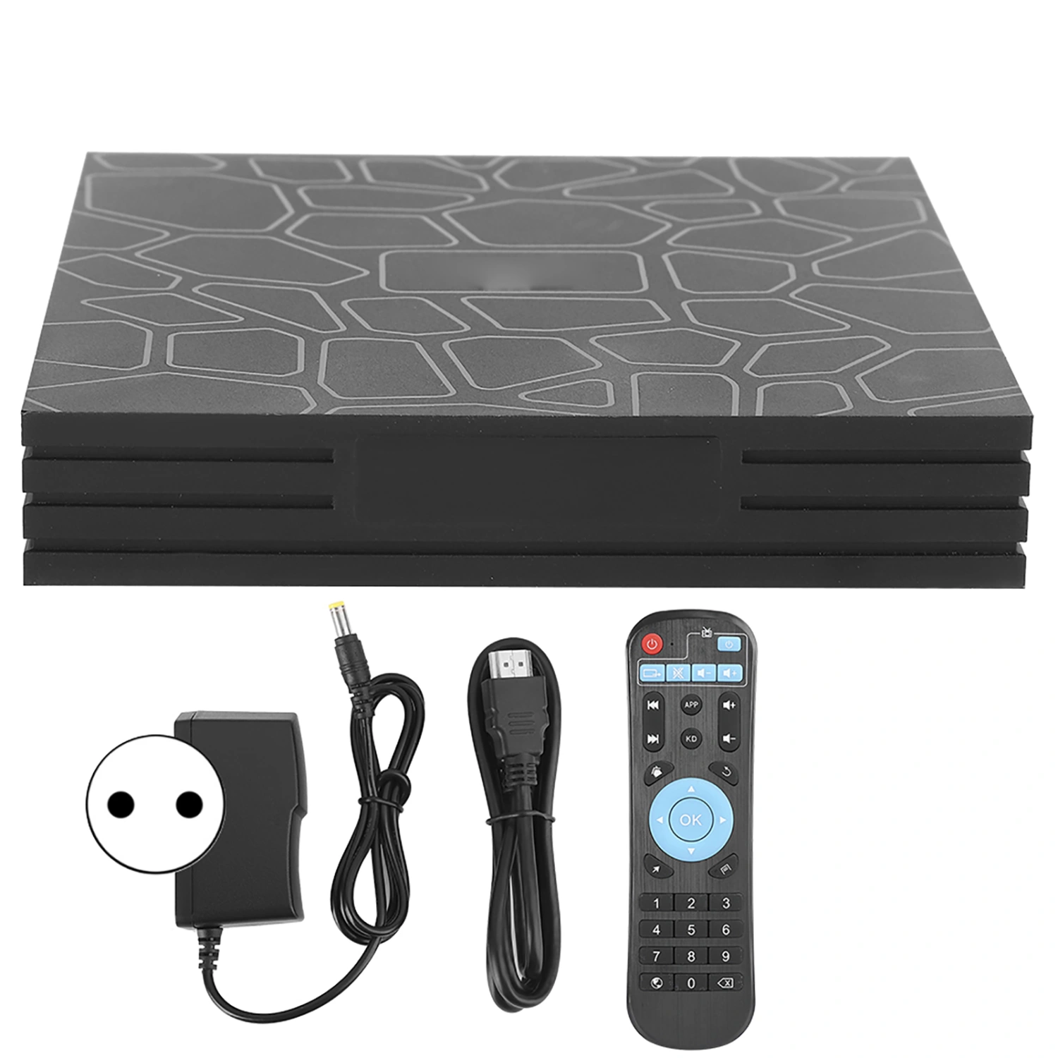T9 Intelligent Multimedia Smart Media Player 4K TV Box 100240V 2+16G for Android 9.0(Prise UE )