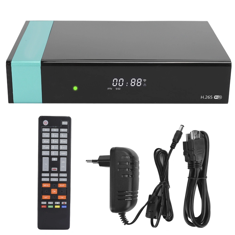 DVB-S2/S2X Built In Wifi HD Set Top Box TV Box Media Player for Home Use (100-220V)(EU )