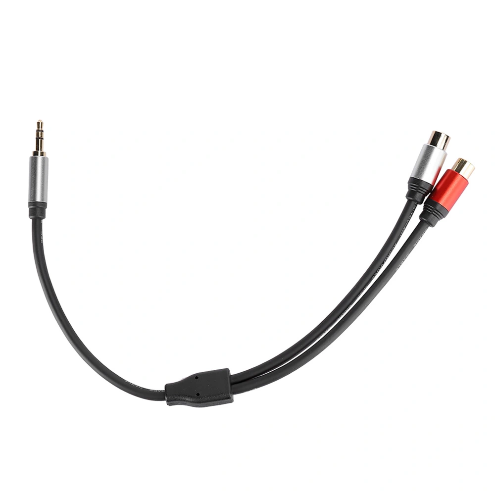 Audio Cable 1 Split in 2 3.5mm Male to 2RCA Female Stereo Wire Subwoofer Connection Wire0.3m/11.8in