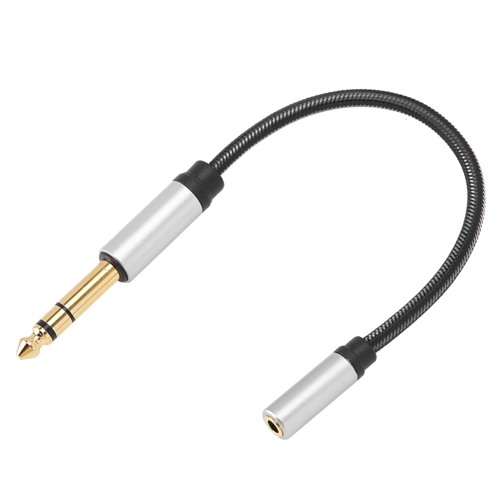 6.5 Male to 3.5 Female Spring Audio Cable Aluminium Alloy AUX3.5mm Earphone Extension Cord3.5 Female to 6.5 Male 0.15M