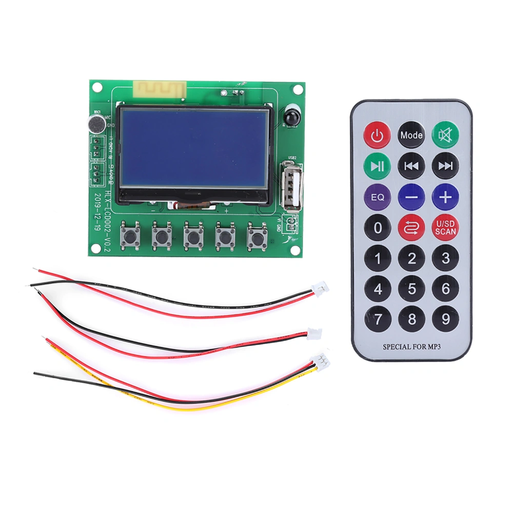 Mount MP3 Bluetooth Decoder Board Lyrics Display Module LCD Remote Controller Supplies