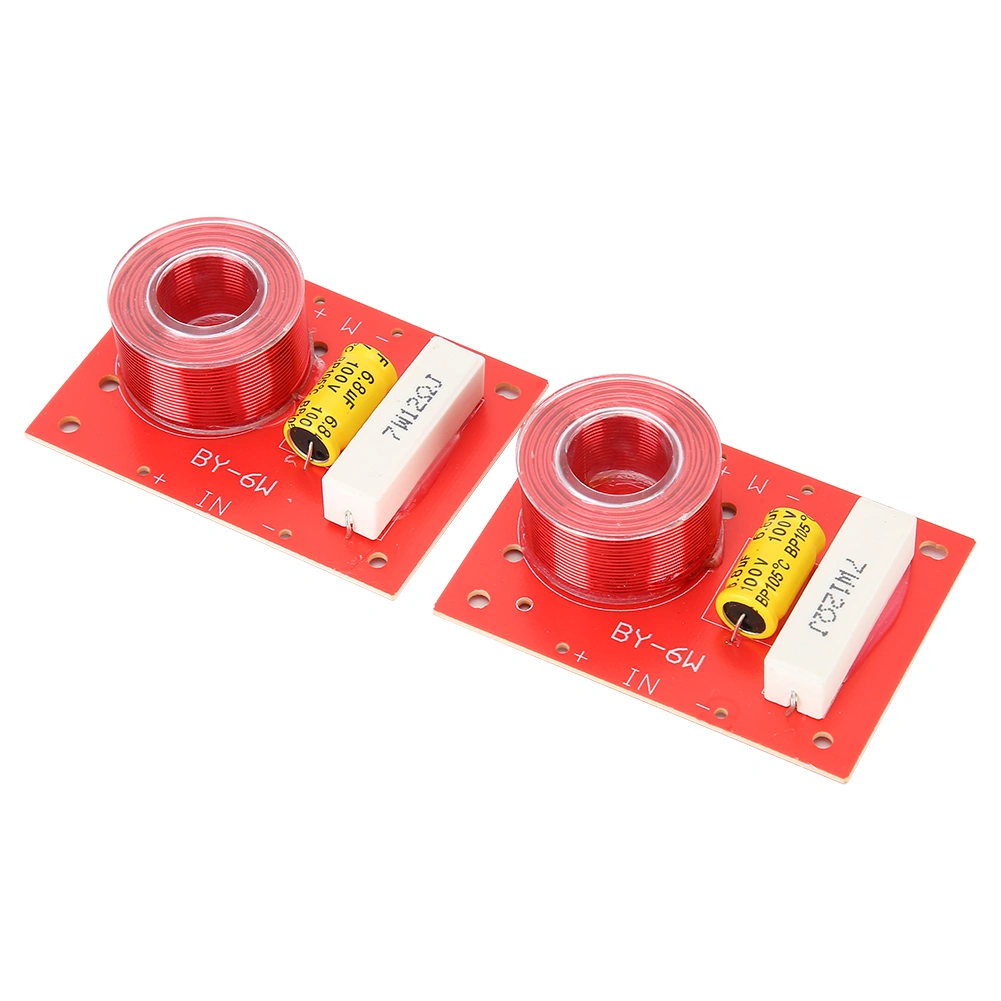 2PCS Pure Bass Frequency Divider Audio Crossover Filters Board for 3‑8 Inch Speaker