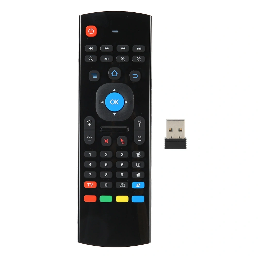 Double Sides Air Mouse Motion Sensing Remote Control 2.4G Wireless Keyboard Mouse for ComputerBlack