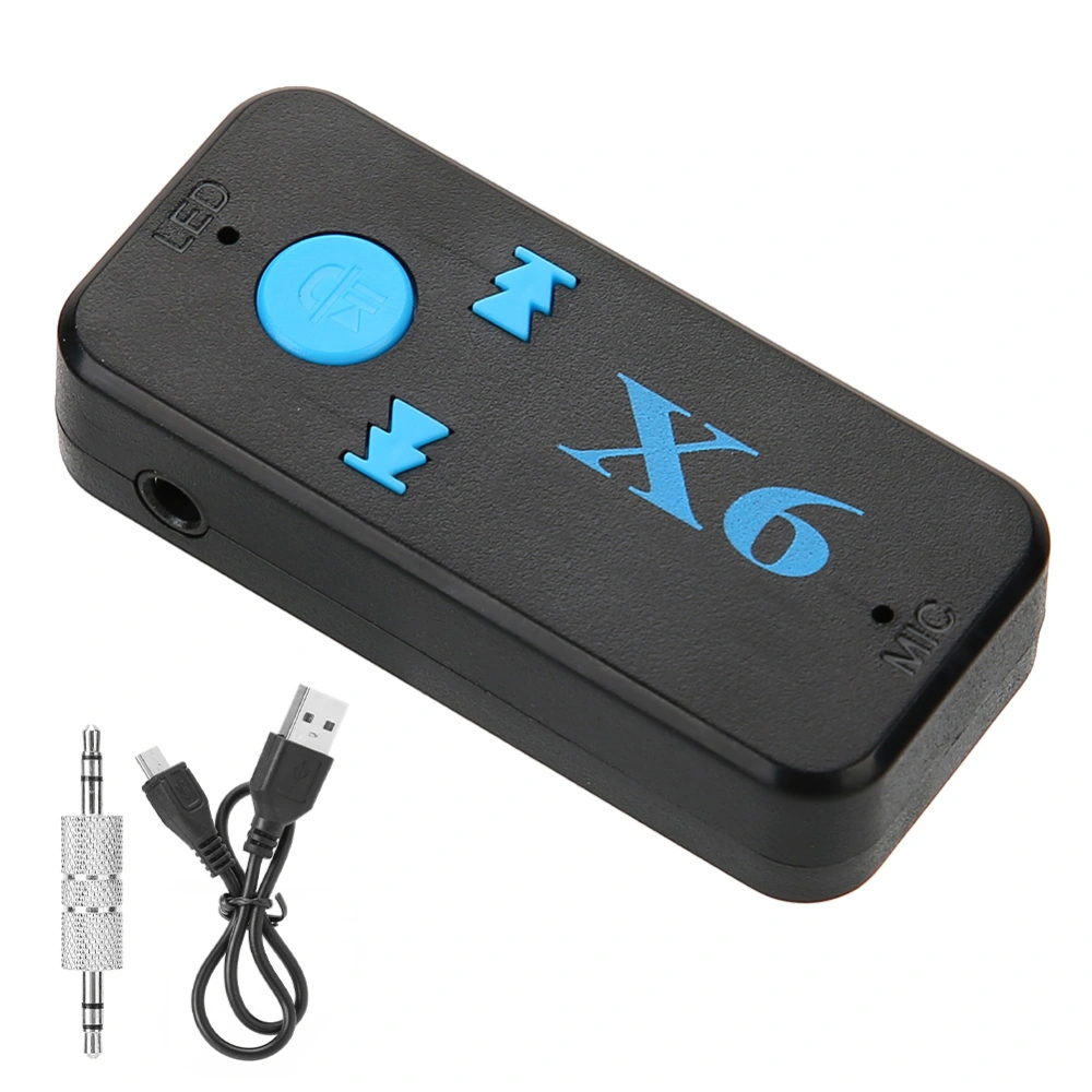 X6 Car Bluetooth Audio Music Receiver 3.5 Speaker Storage Card Playback Function Hands Free Call