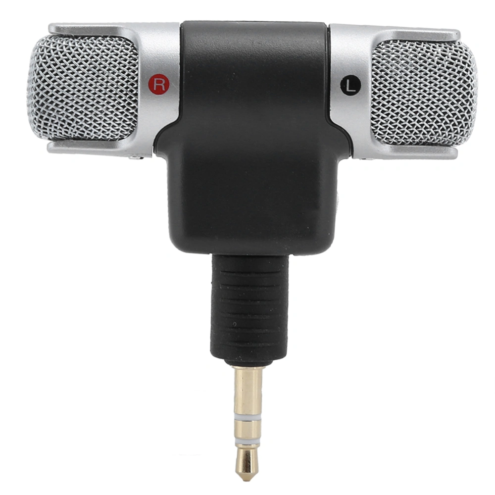 3.5MM Jack Mini Stereo Microphone Dual Channel Wireless Mic for Mobile Phone TabletLevel 3