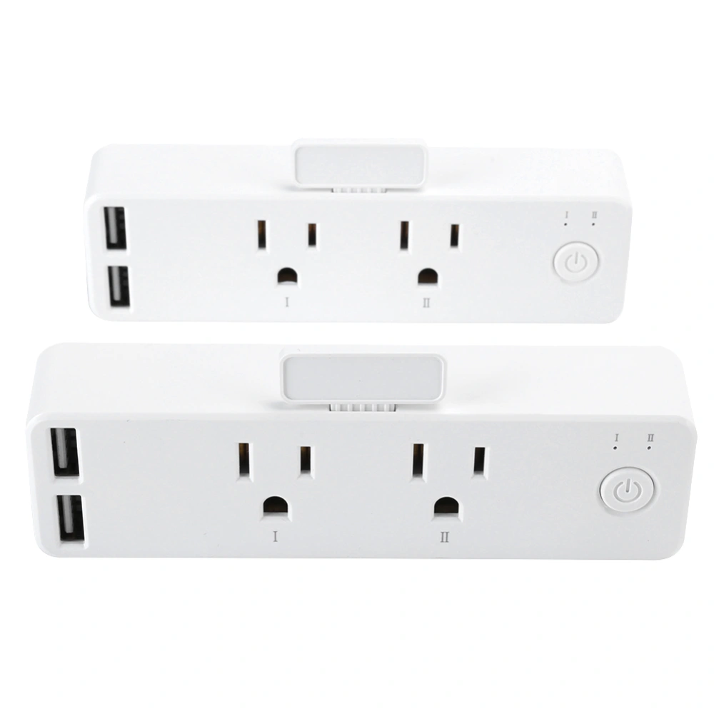 Smart Voice Control WiFi Socket Dual USB Port Plug for Google Alexa US Plug 100‑240VUS Plug