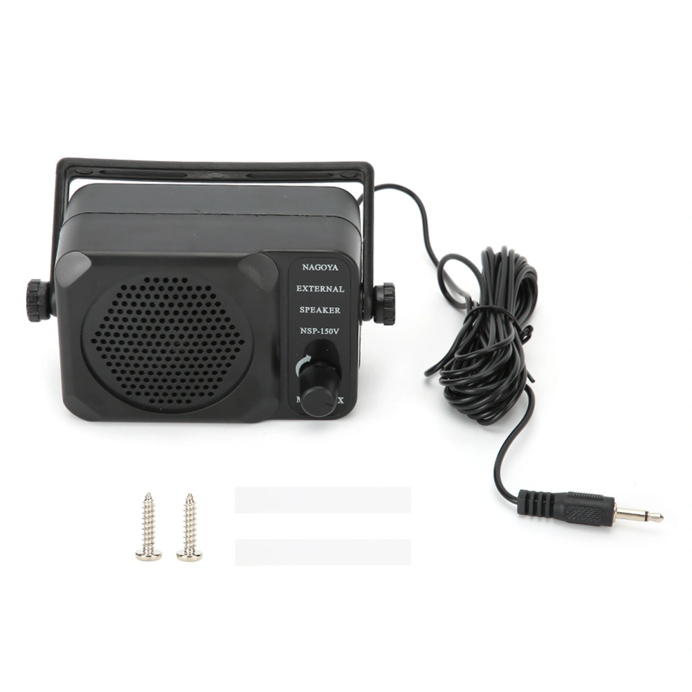 3.5mm Plug 3W Portable Mini External Speaker with Builtin Noise Filter Switch Universal for CB Radio