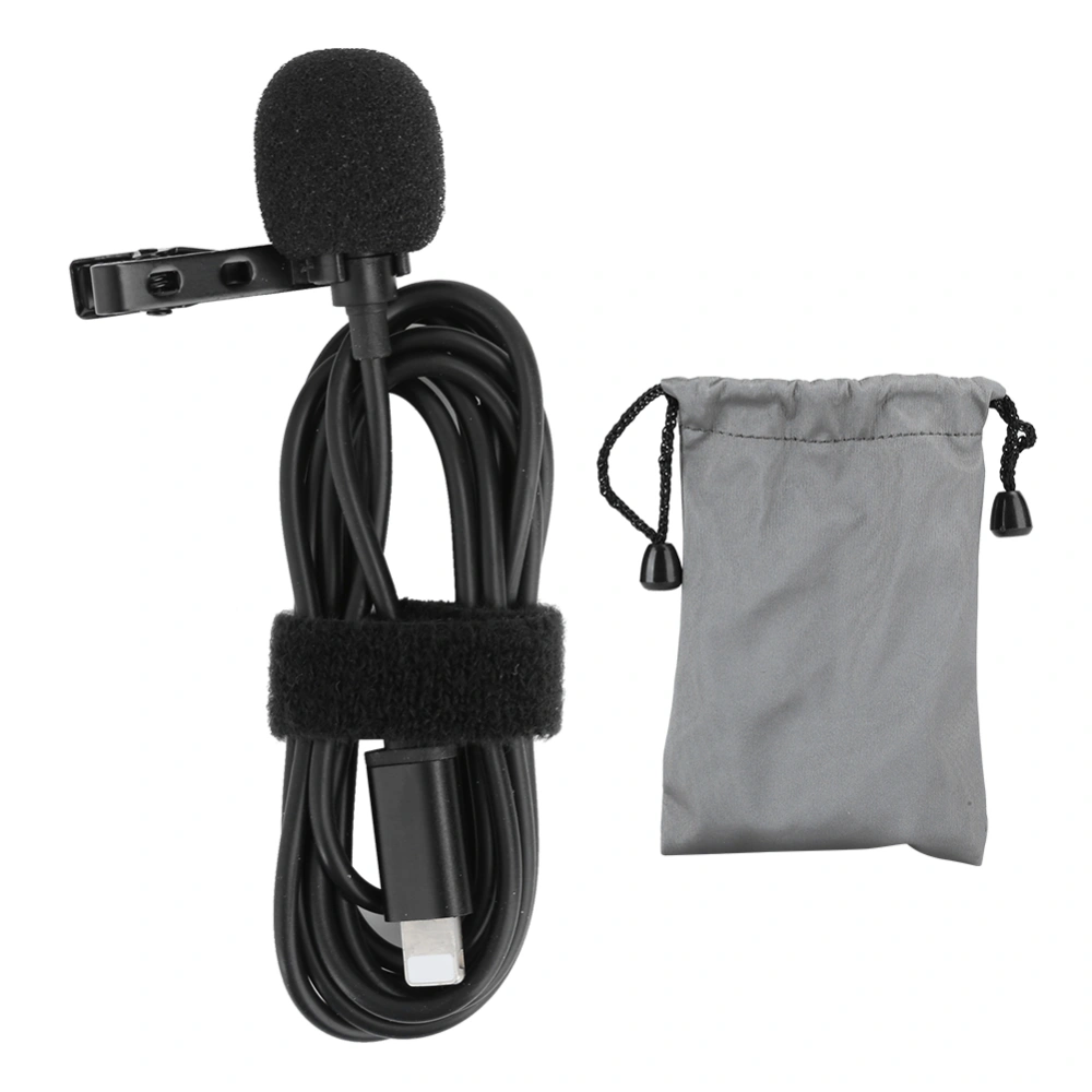 Mini Portable Lapel Clip‑On Microphone Outdoor Interview Lavalier Microphone for iOS