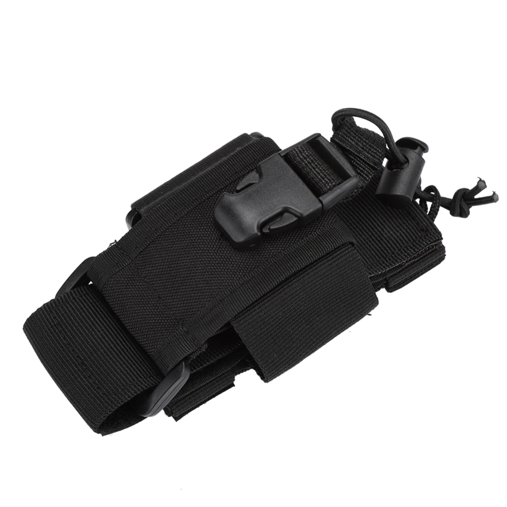 Universal Adjustable Multifunctional Black Interphone Radio Storage Bag Walkie Talkie Bag Holder Pouch