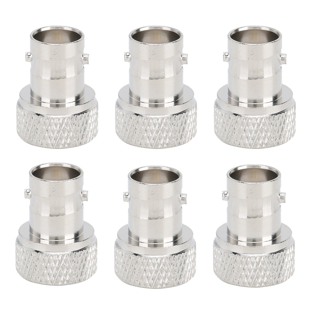 6Pcs Nickel Plate SMA Male to BNC Female Adapter with Copper Inner Core for Antennas and Wireless LAN Devices