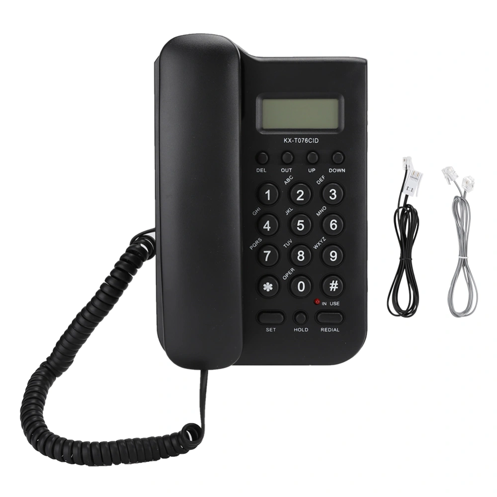 KX T076 Wired English Landline Home Office Telephone (UK Telephone Line with Random Color)(Black )