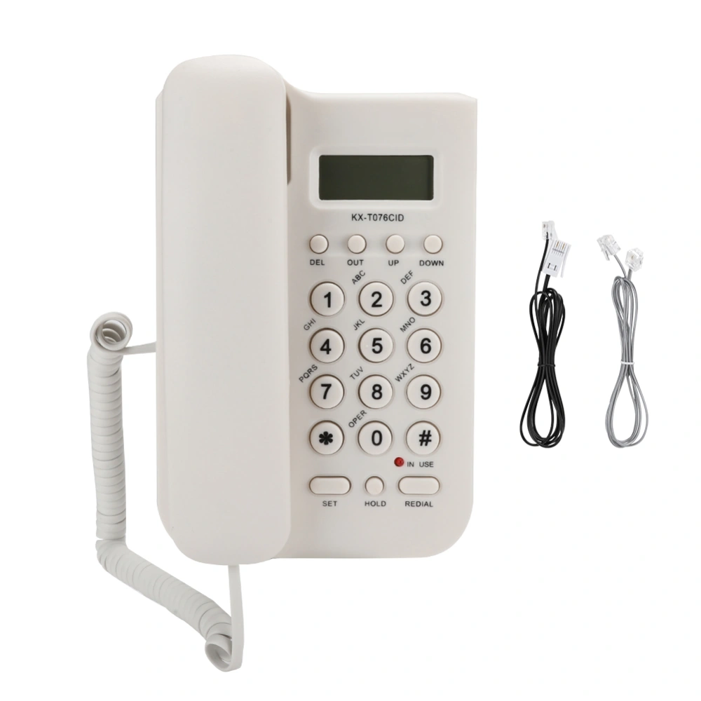 KX T076 Wired English Landline Home Office Telephone (UK Telephone Line with Random Color)(White )