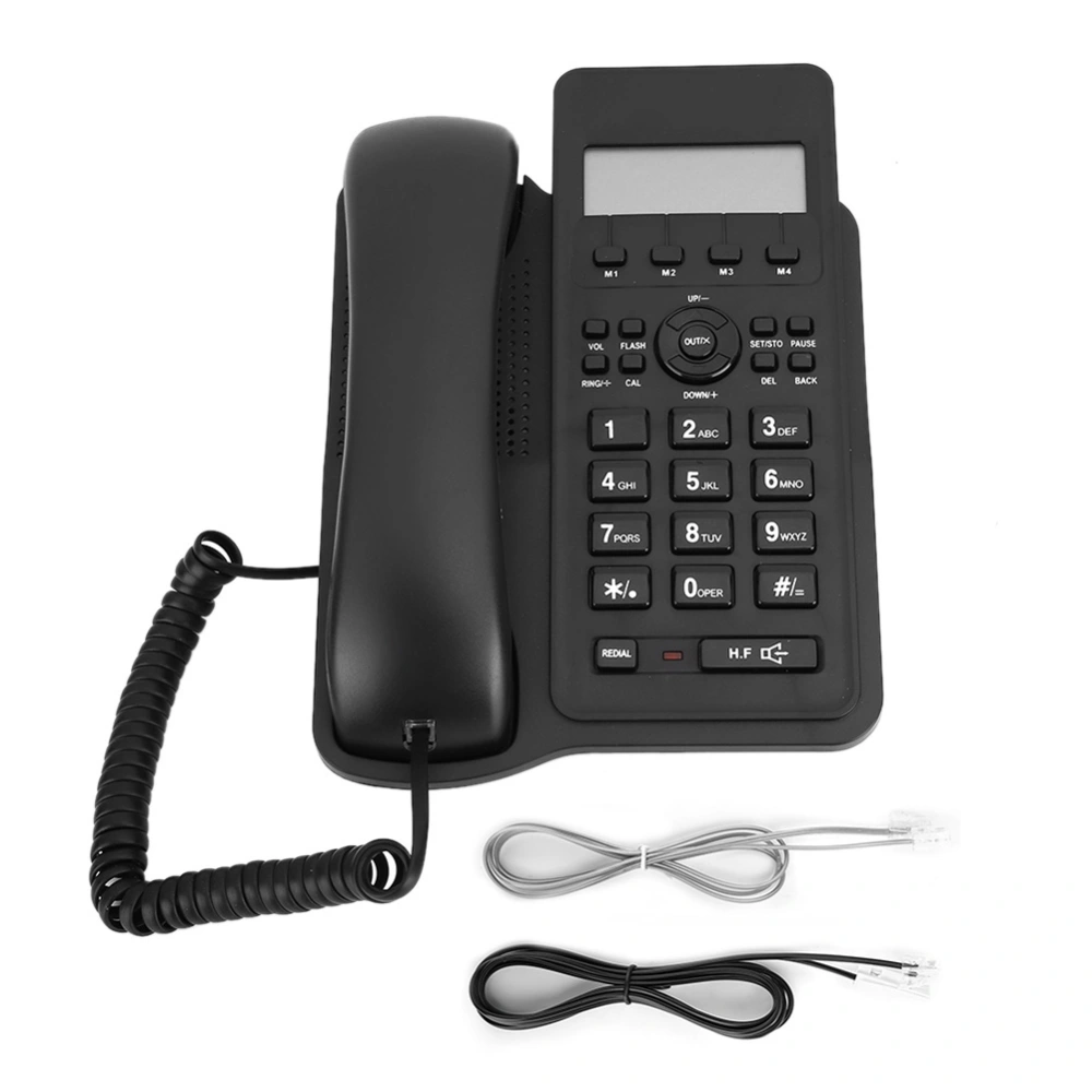 kx T7712CID English Foreign Trade Landline Telephone (UK Telephone Line with Random Color)(Black )