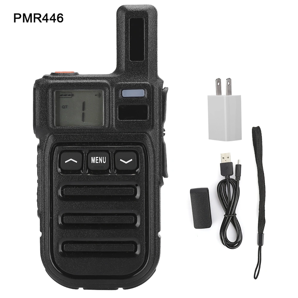 3W Mini Handheld Walkie Talkie Hand Tuning CT/DC Vibration Two Way Radio (US 100‑240V)