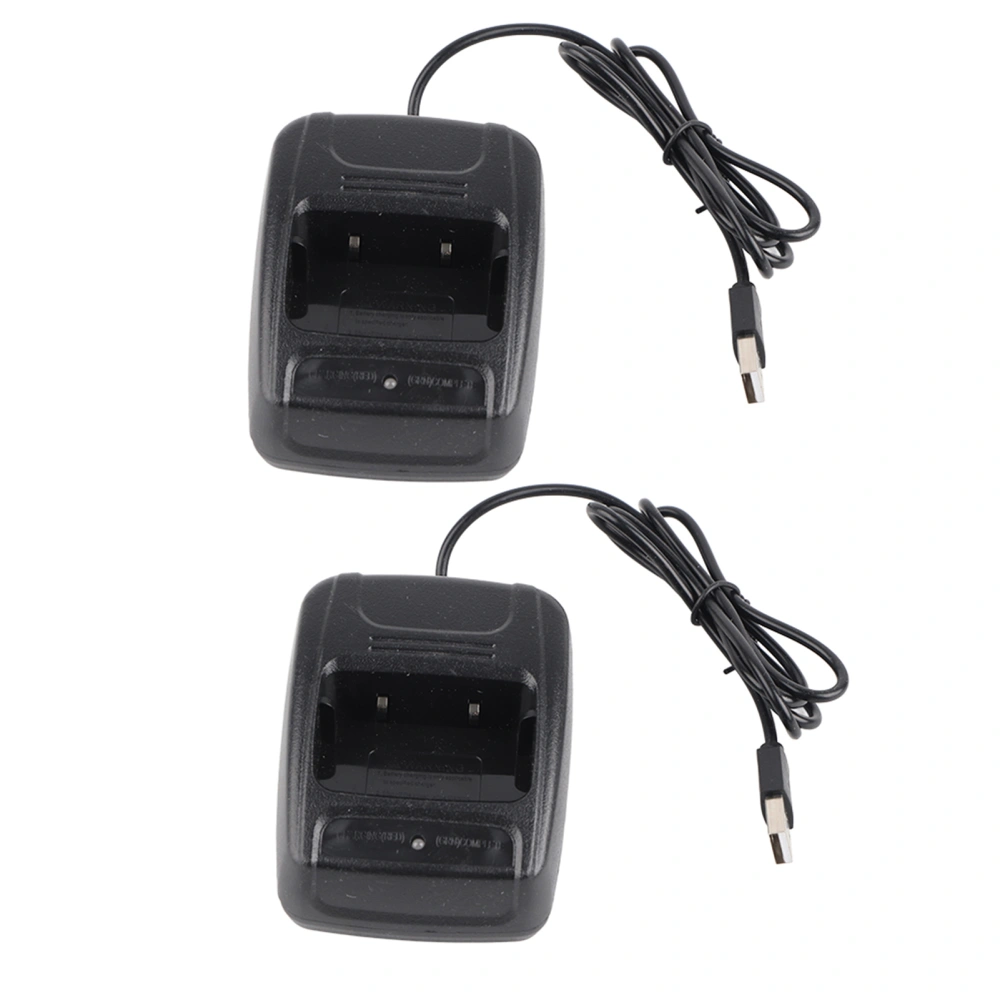 2pcs Interphone Walkie Talkie for Baofeng BF666S/BF777S/BF888S USB Charger Battery Charger with Charging Indicator