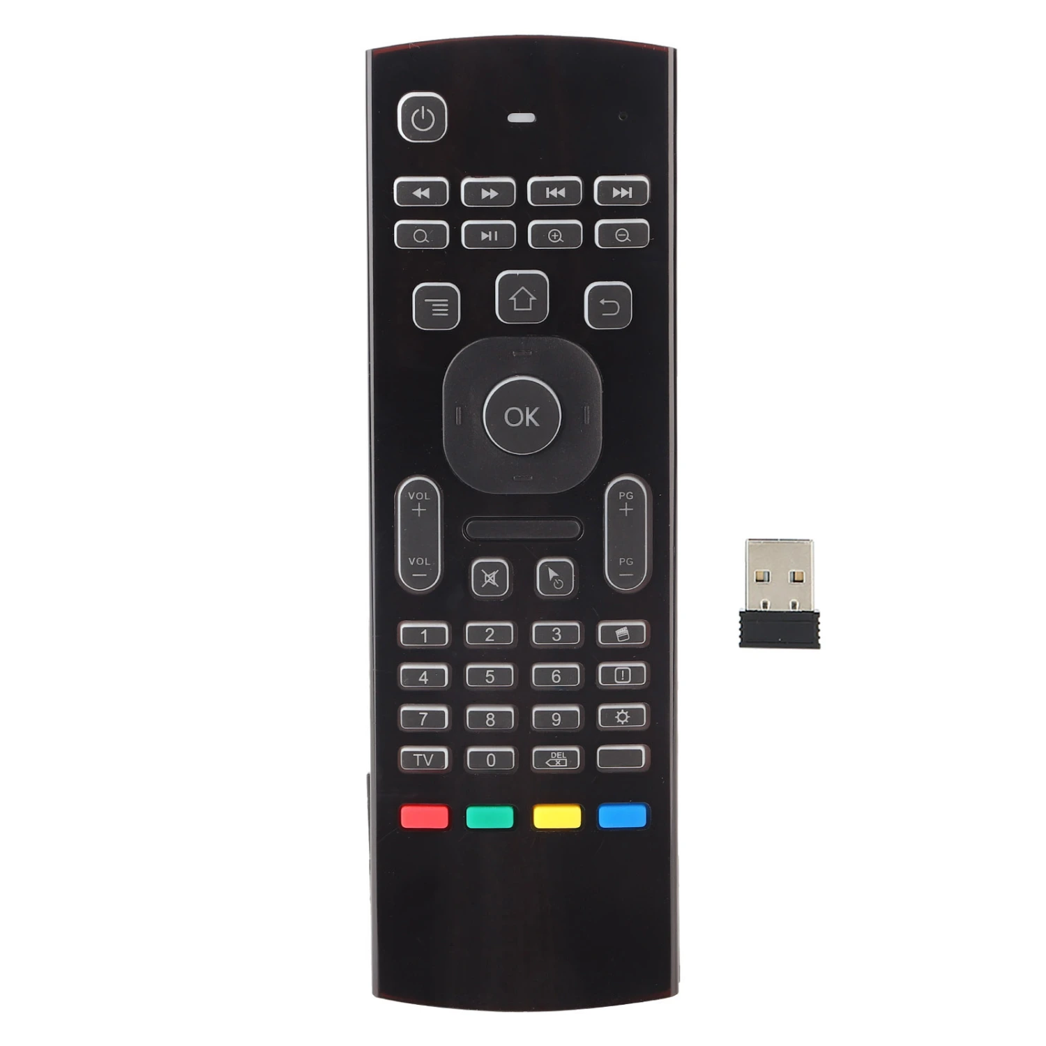 6‑Axis Backlight 2.4G Wireless Double Sides Keyboard Infrared Sensor Remote Control