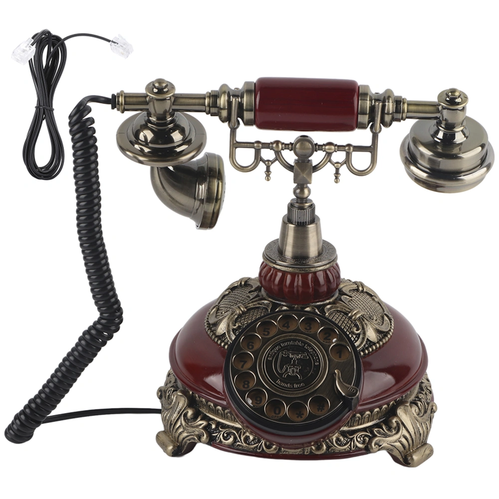 Resin Turntable Dial European Vintage Antique Bronze Dual Purpose Telephone Decoration